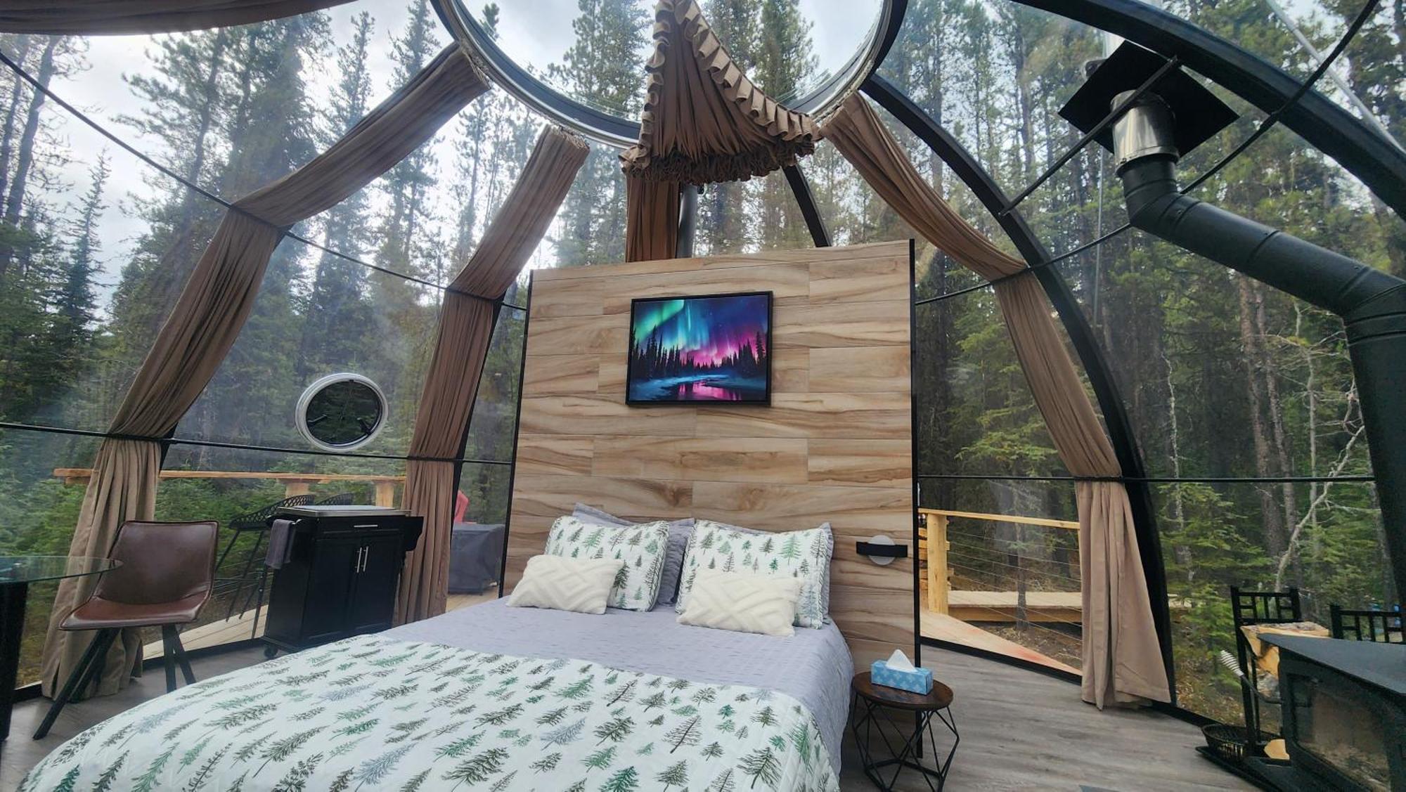 Rocky Mountain Escape Dome & Log Cabin Rentals - Rock Lake Rock Lake Lodge Provincial Park Esterno foto