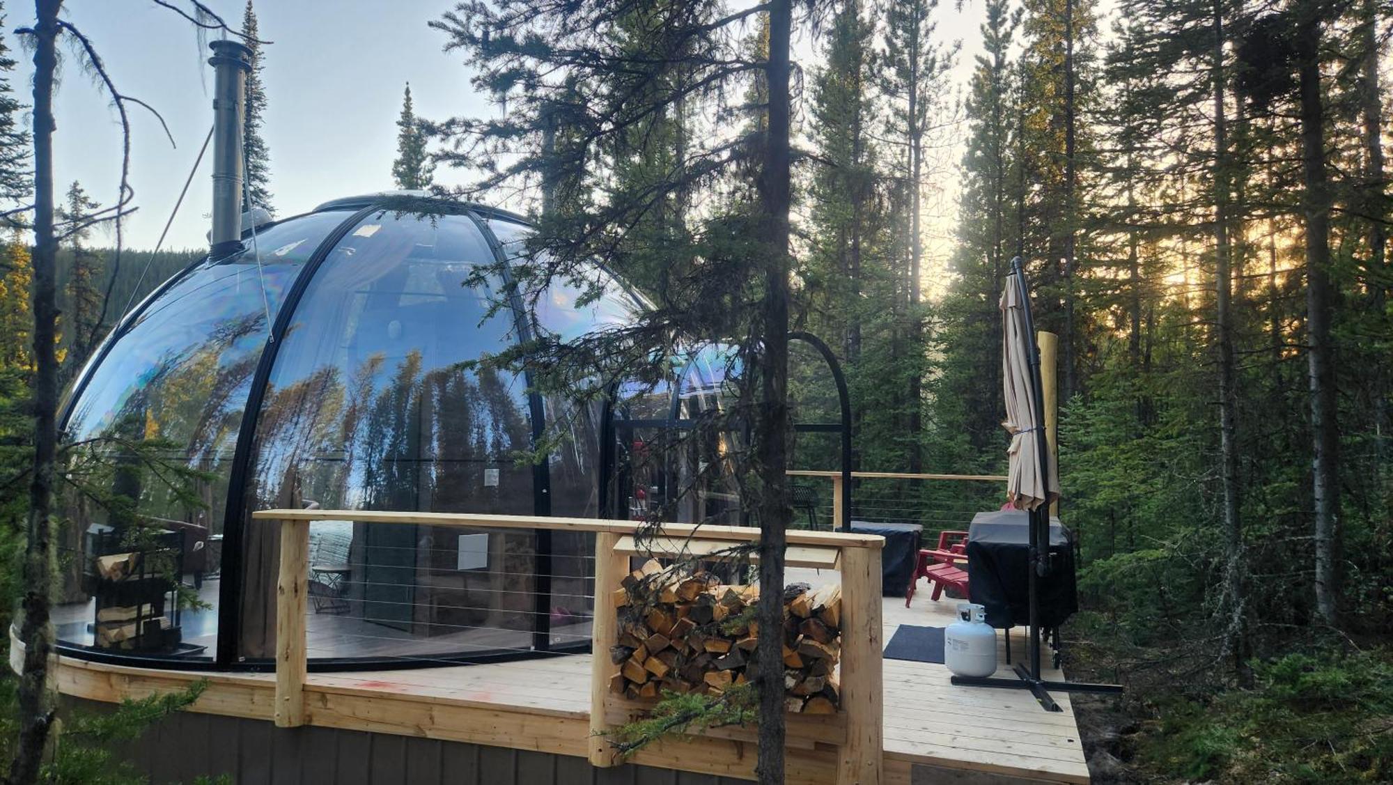 Rocky Mountain Escape Dome & Log Cabin Rentals - Rock Lake Rock Lake Lodge Provincial Park Esterno foto